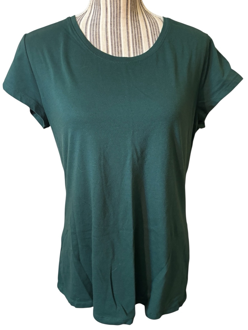 No Boundaries Top Sz XXL Juniors (19) Dark Green Short Sleeve Tee Cotton Stretch